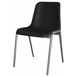 Plastic Stacking Chair - Black