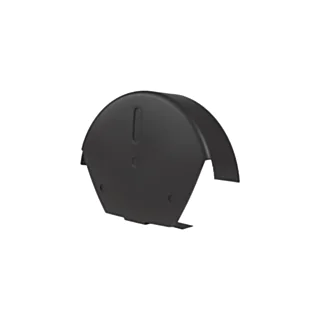 Universal Dry Fix Half Round Ridge End Cap - Black