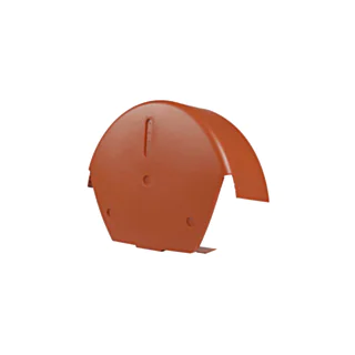 Universal Dry Fix Half Round Ridge End Cap - Terracotta