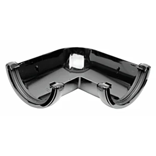 Half Round Gutter Angle 90° - Black