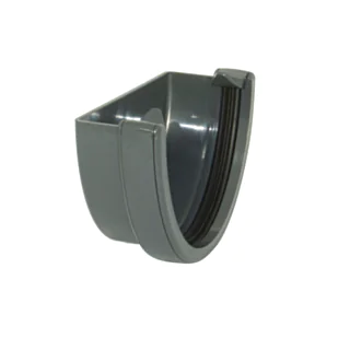 High Capacity External Gutter Stopend - Anthracite Grey