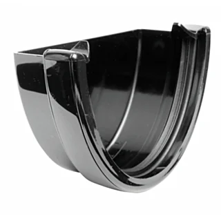 High Capacity External Gutter Stopend - Black