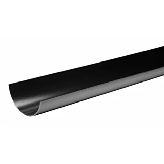 Half Round Gutter 112 mm x 52 mm x 4 m - Black